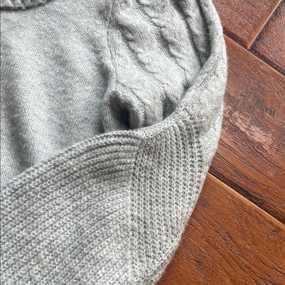 WHBM Cozy Light Blue Cowl Neck Sweater - Size Large - Picture 7 of 10